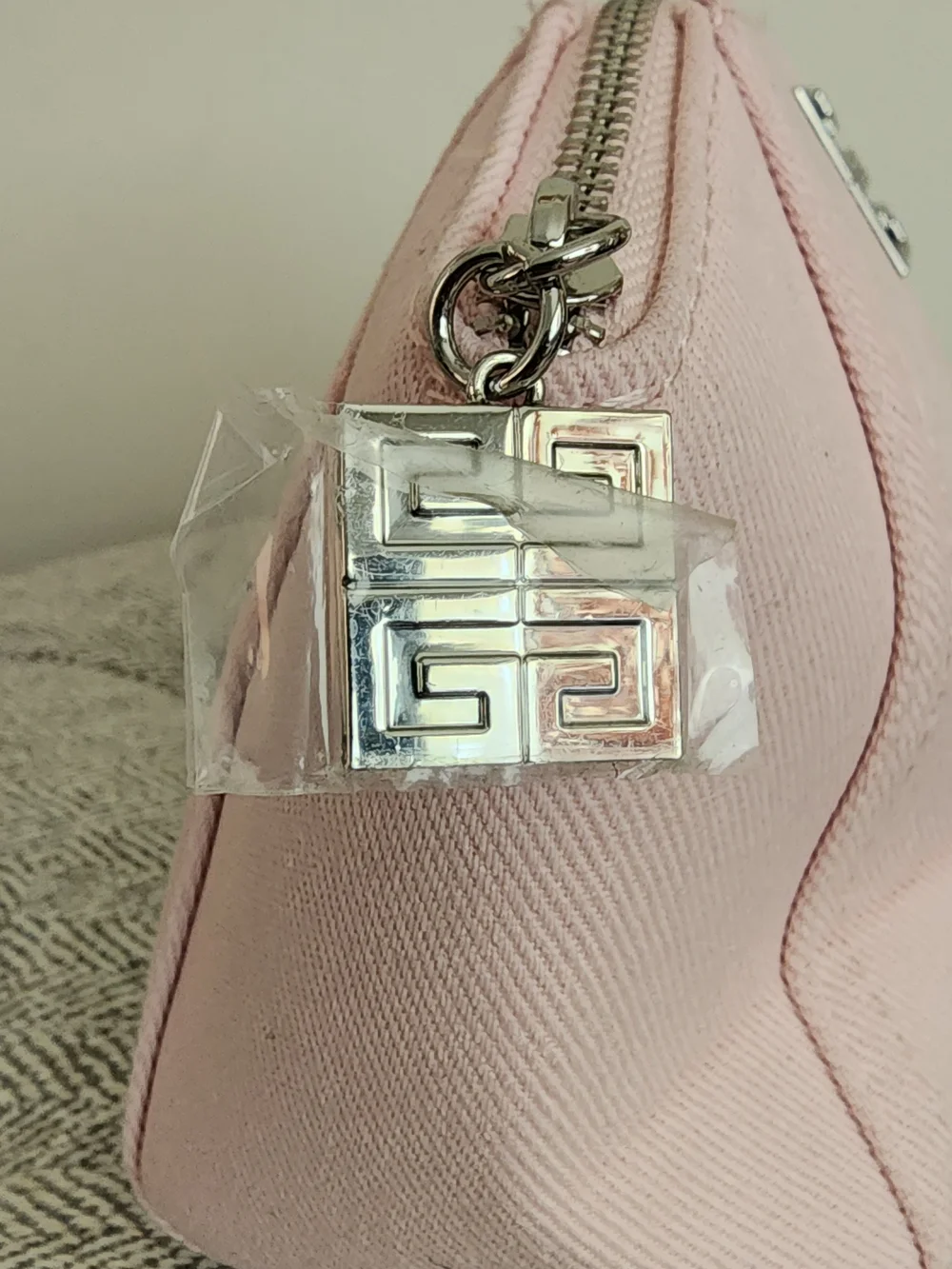 Givenchy Pink Cosmetic Pouch with Silver Hardware